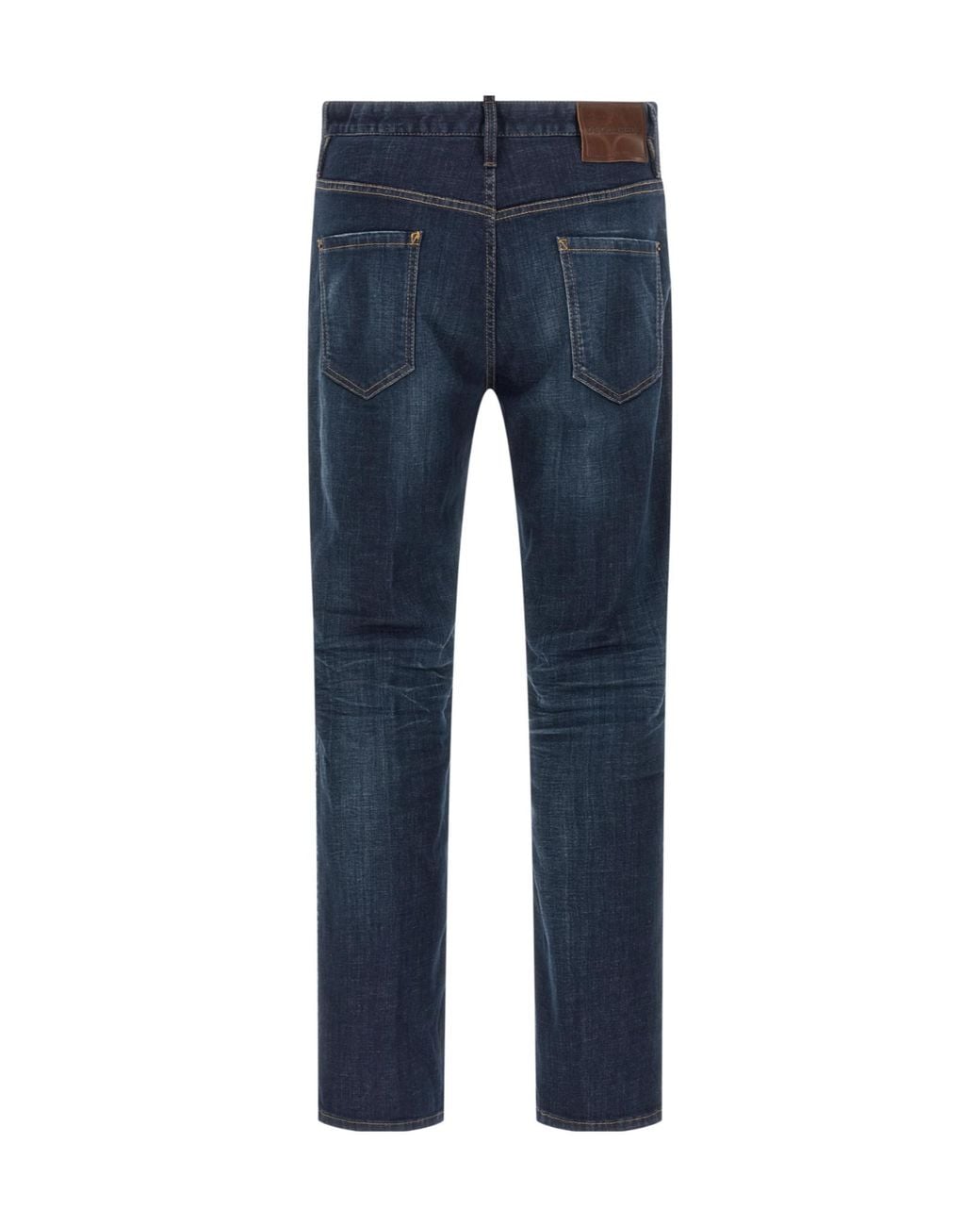 DSquared² Blue Logo Patch Straight Leg Jeans for men