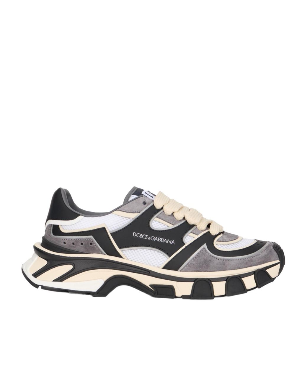 Dolce & Gabbana Gray Country Road Panelled Low-Top Sneakers for men