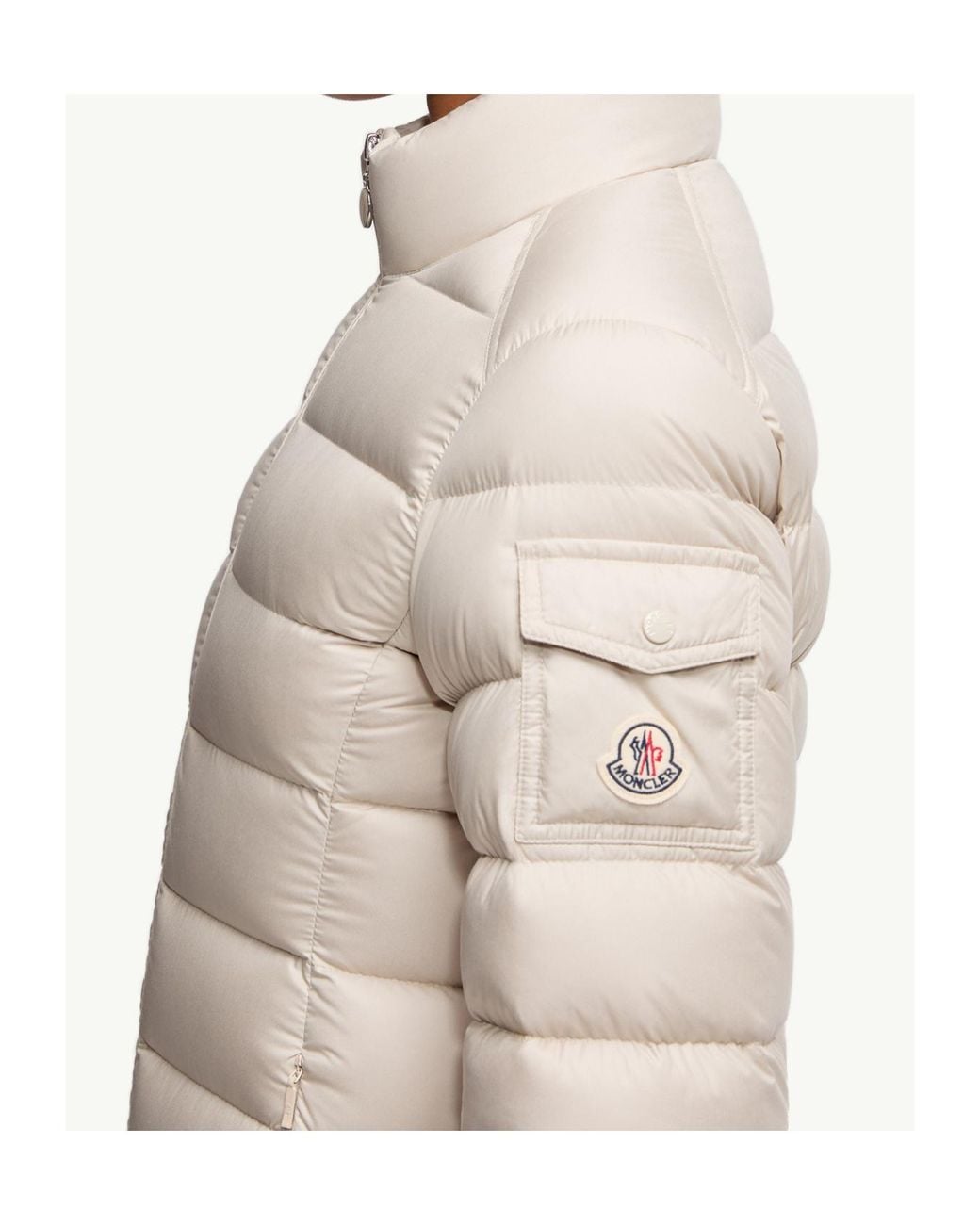 Moncler White Igesse Mid-Length Padded Jacket