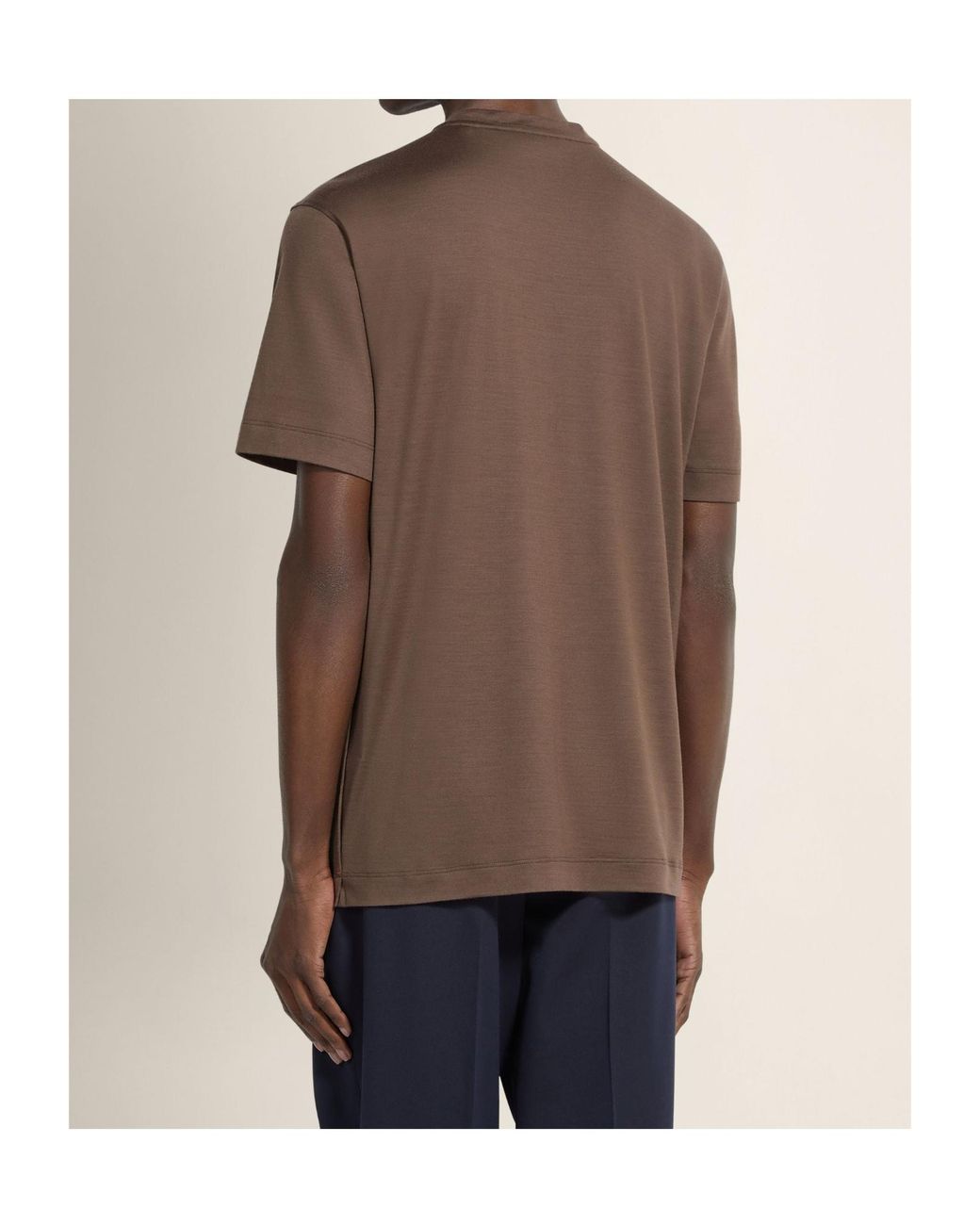 Zegna Brown Vellus Aureum T-Shirt for men