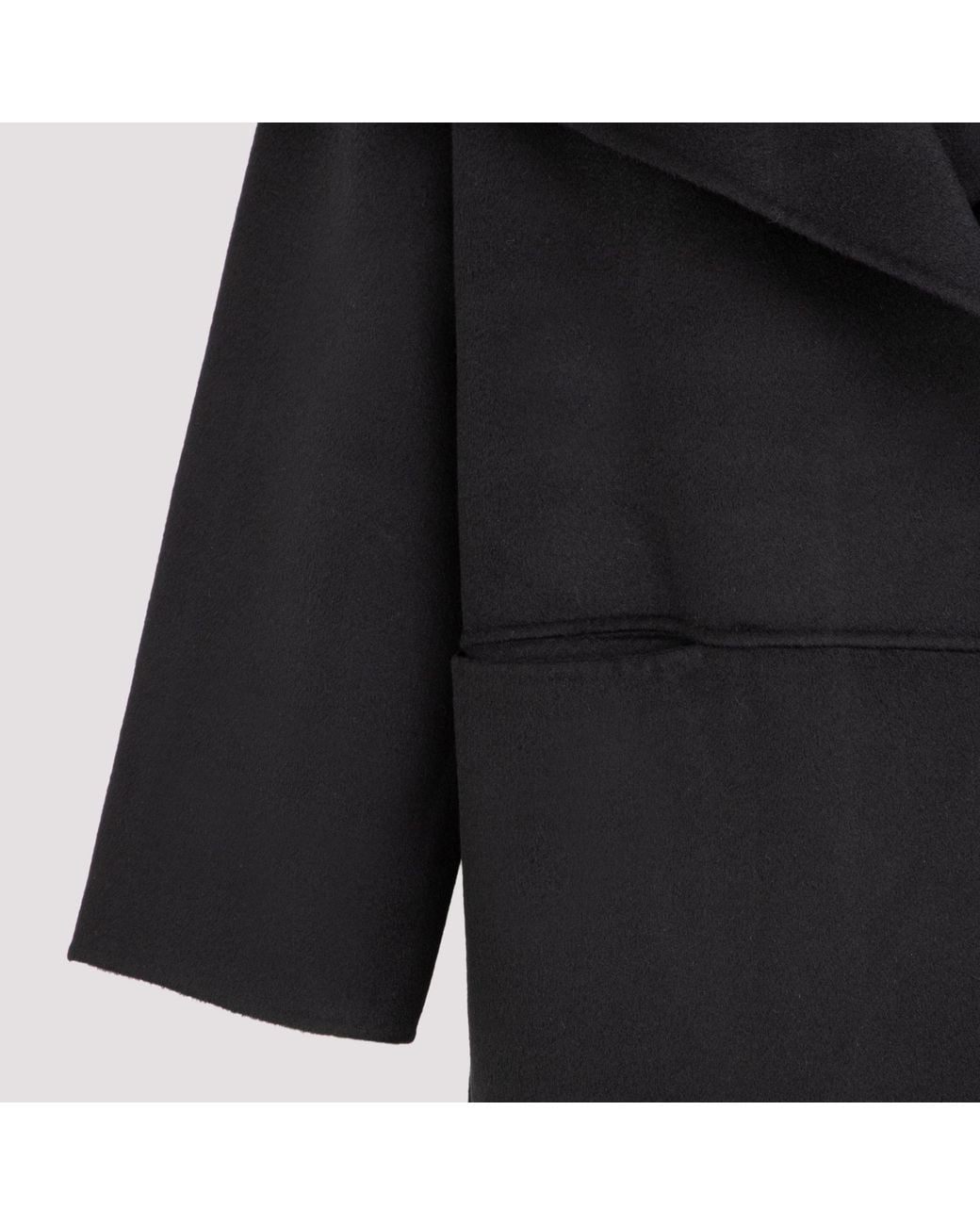 Totême Black Totême Side-Slit Draped Coat