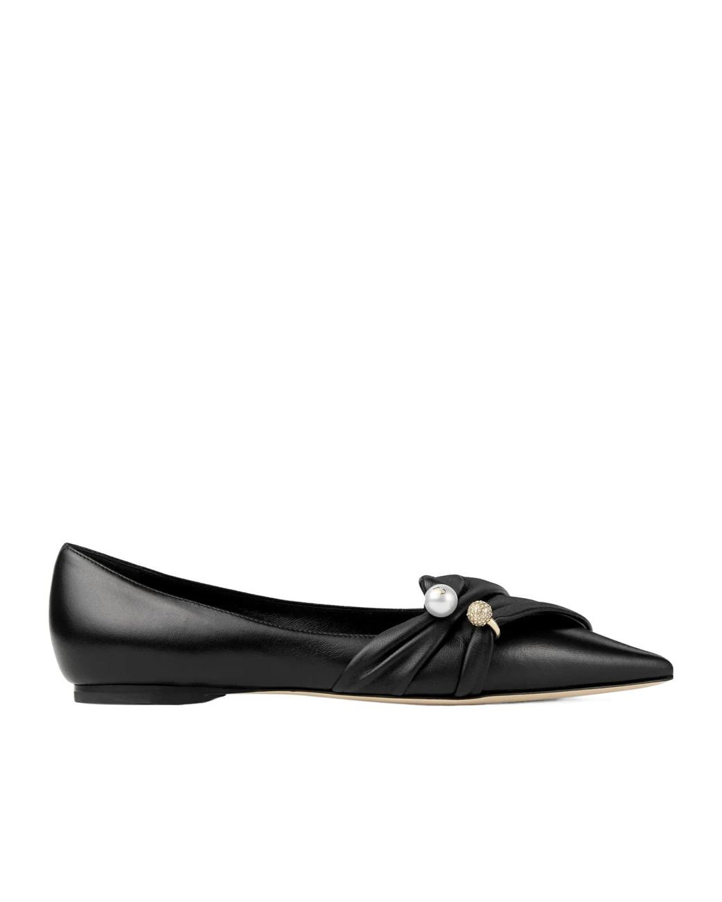Jimmy Choo Black Rafi Embellished Ballet Flats