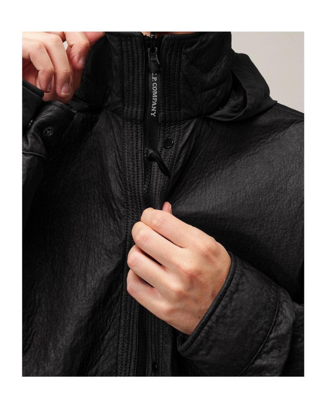 C P Company Green Bi-Face Reversible Hooded Jacket for men
