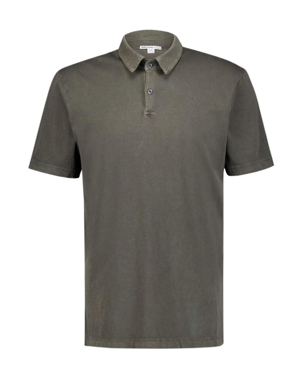James Perse Gray Short-Sleeved Jersey Polo Shirt for men