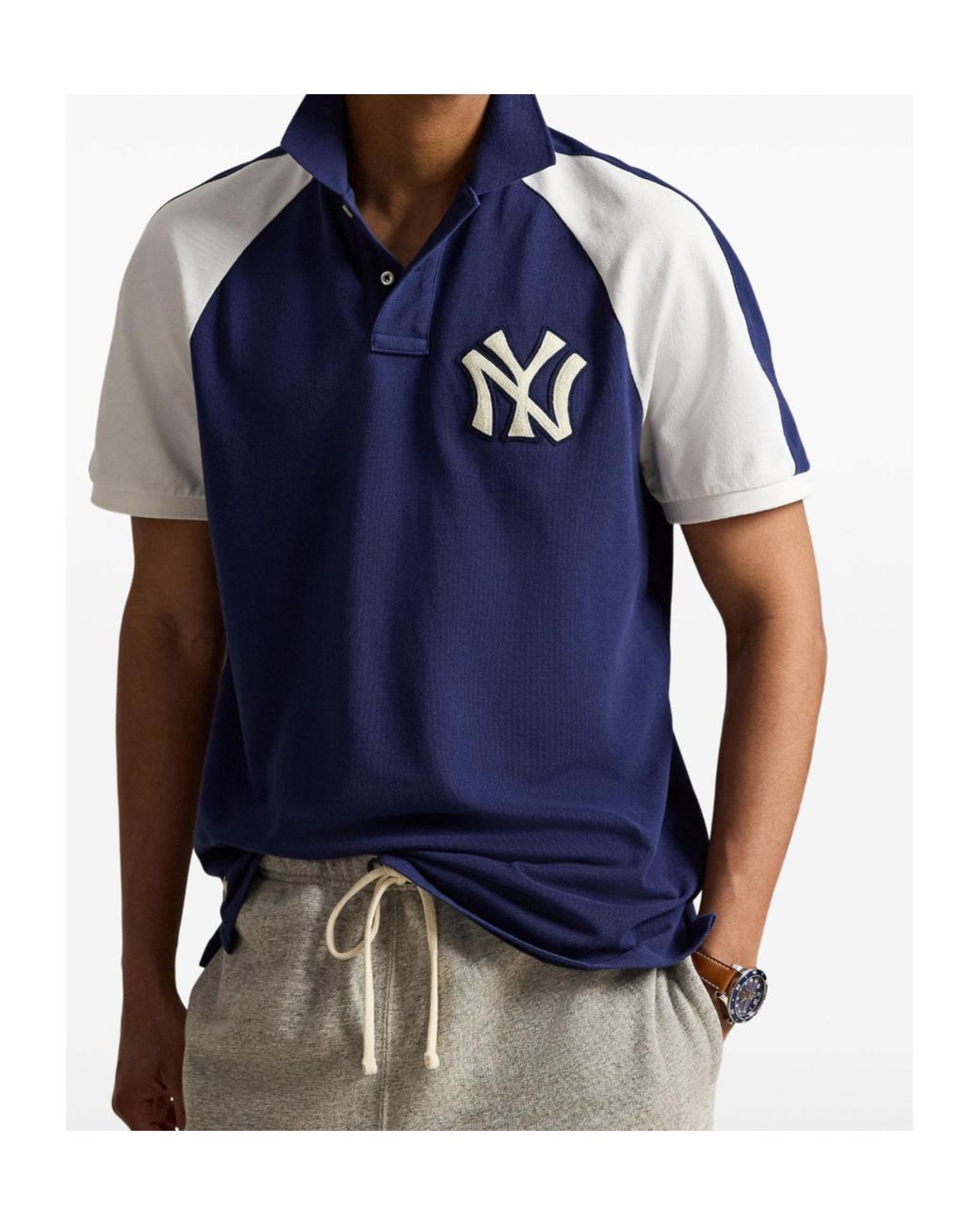Polo Ralph Lauren Blue Mlb Raglan Polo Shirt for men