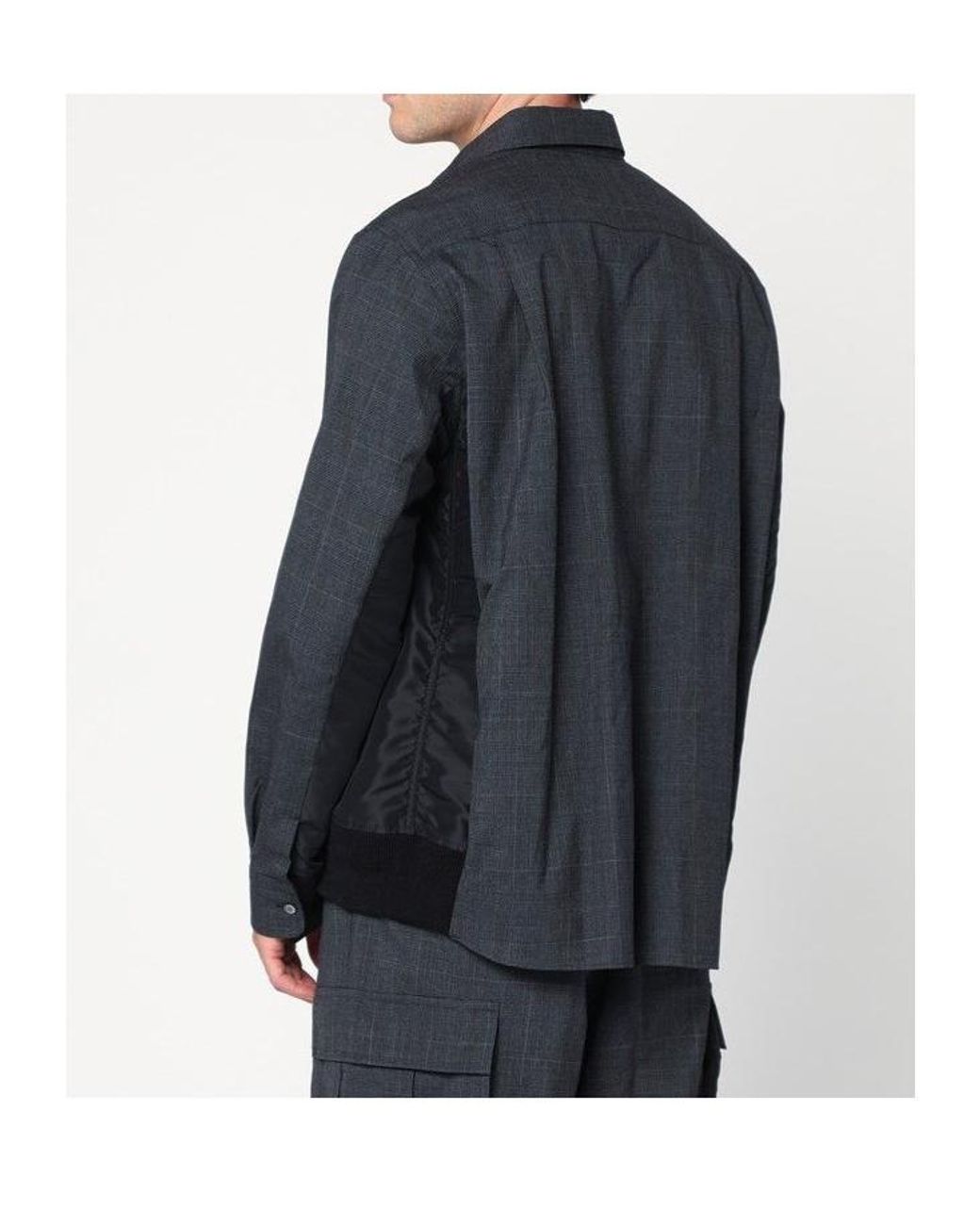Sacai Blue Long-Sleeved Shirt for men