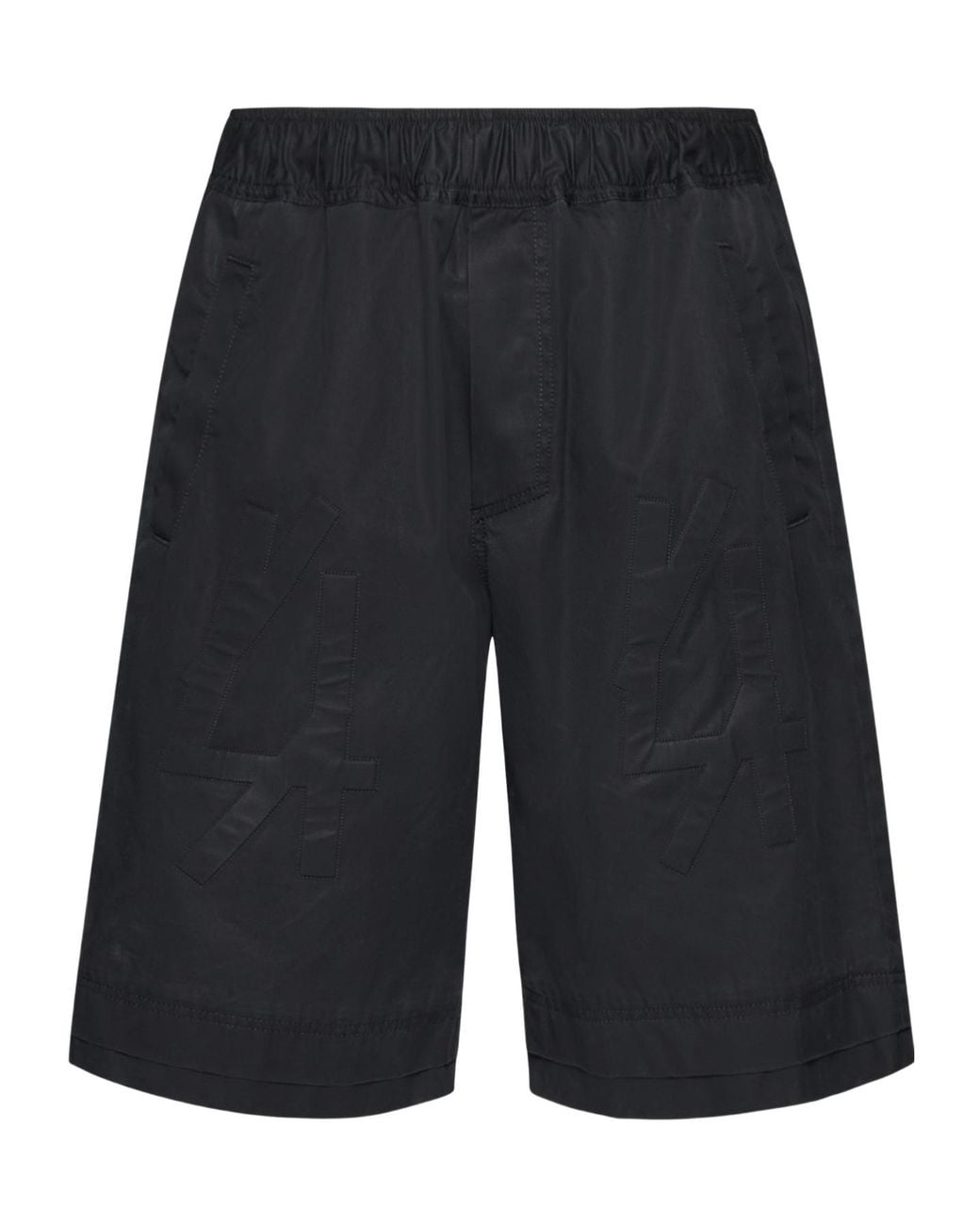 44 Label Group Blue Embossed Logo Elastic Shorts for men