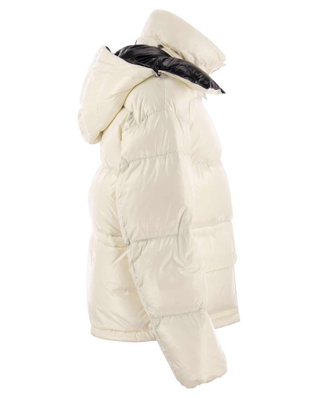 Moncler White Logo-Appliqué Padded Jacket