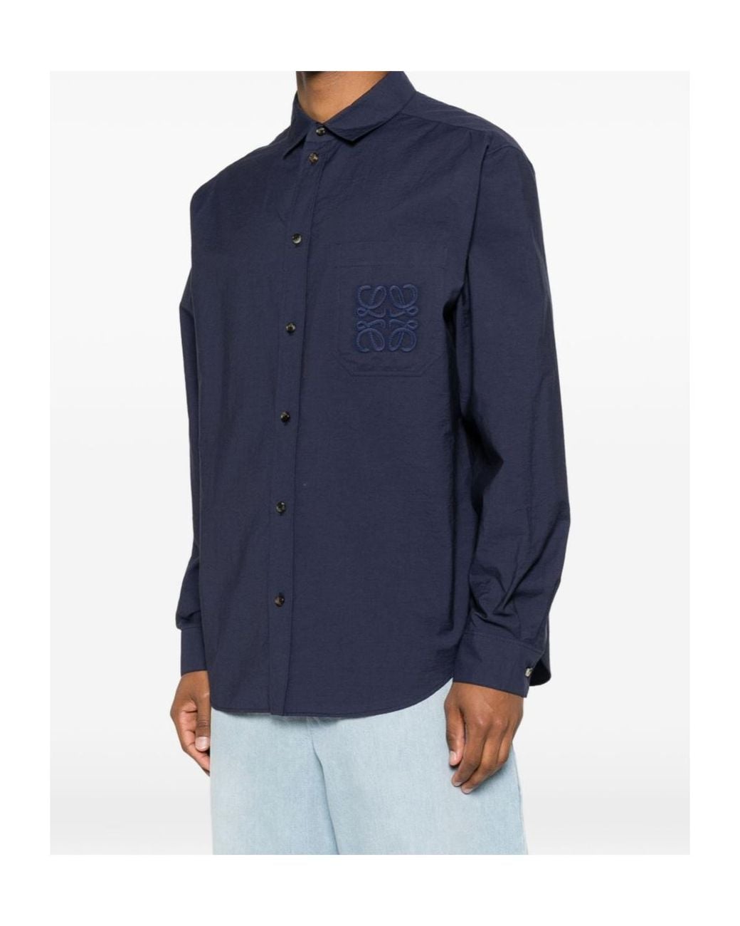 Loewe Blue Long Sleeved Shirt for men