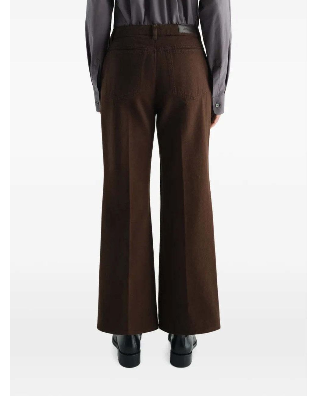 Lemaire Brown Flared Five-Pocket Pants