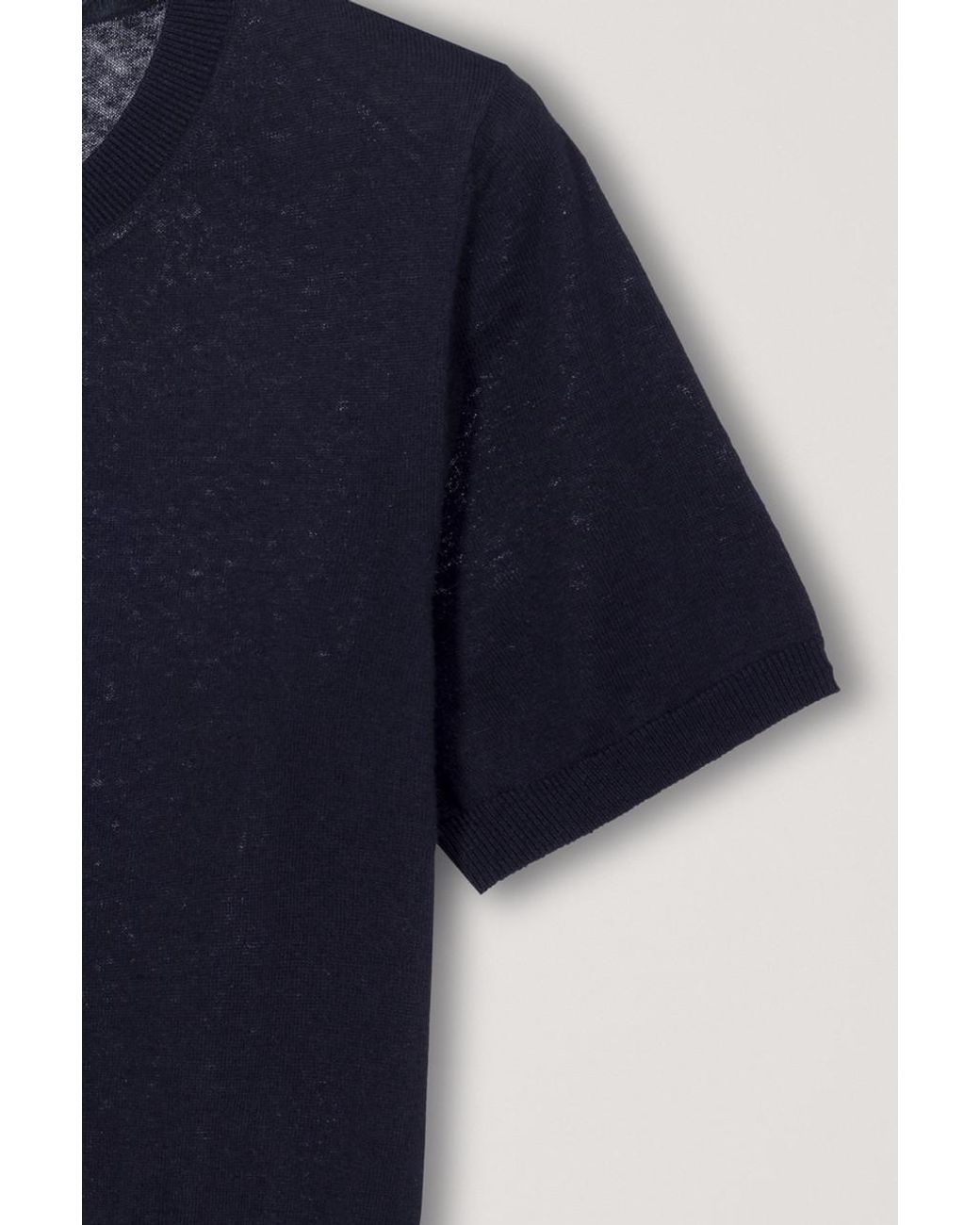 DUNST Blue Short-Sleeve Sweater for men
