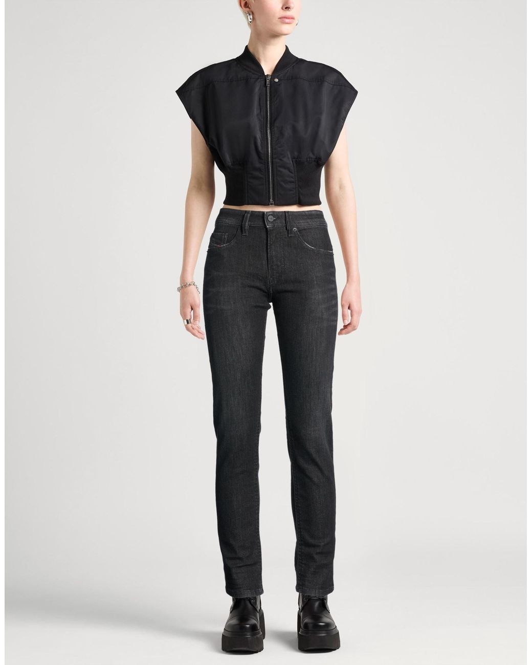 DIESEL Black Casual Slim-Fit Jeans