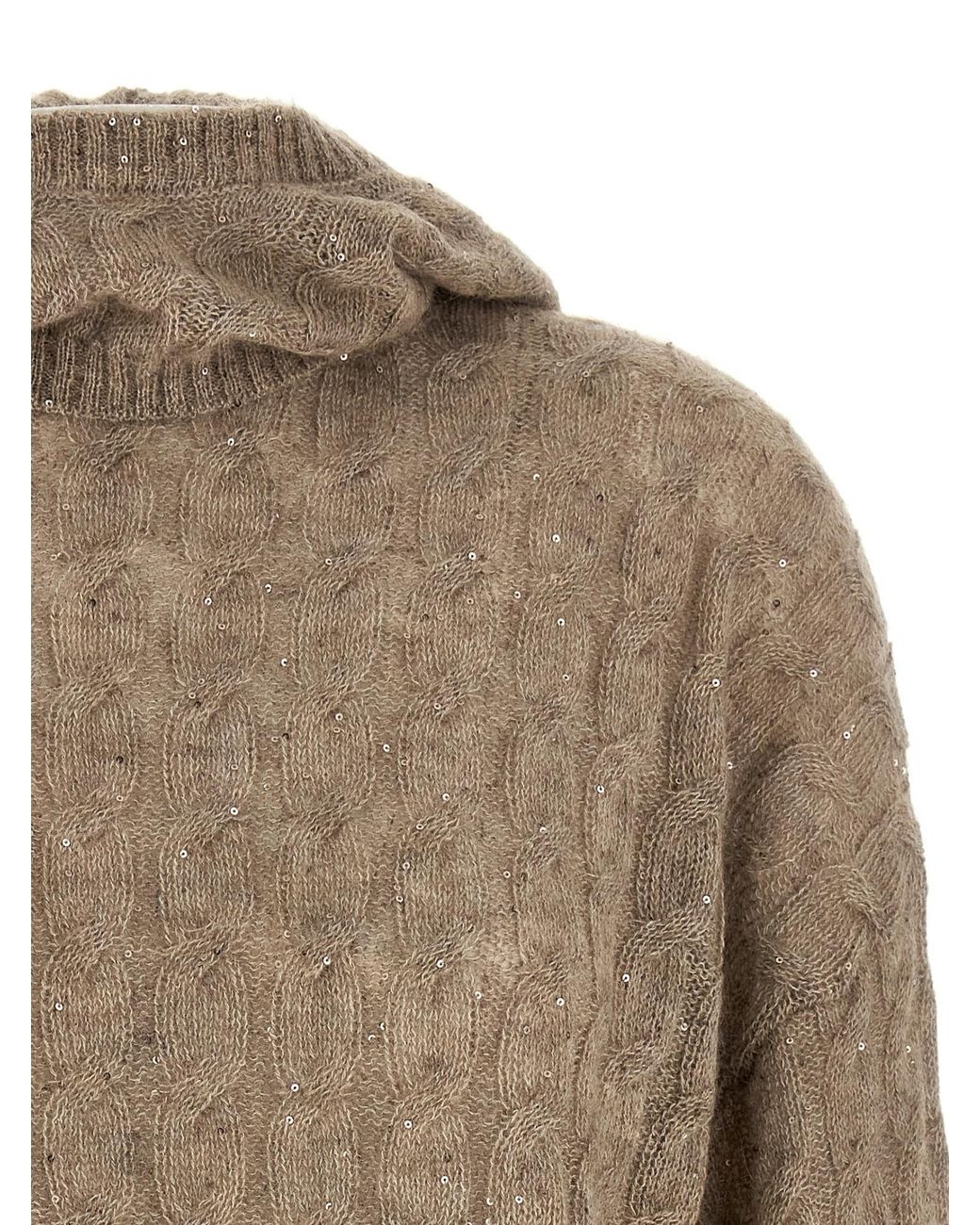Brunello Cucinelli Brown Long Sleeve Sweater