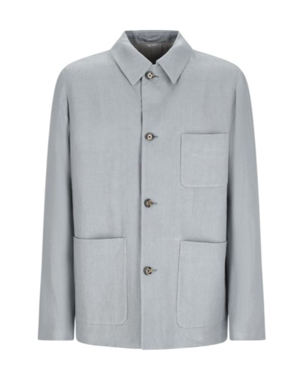 Lardini Gray Buttoned Pocket Jacket for men