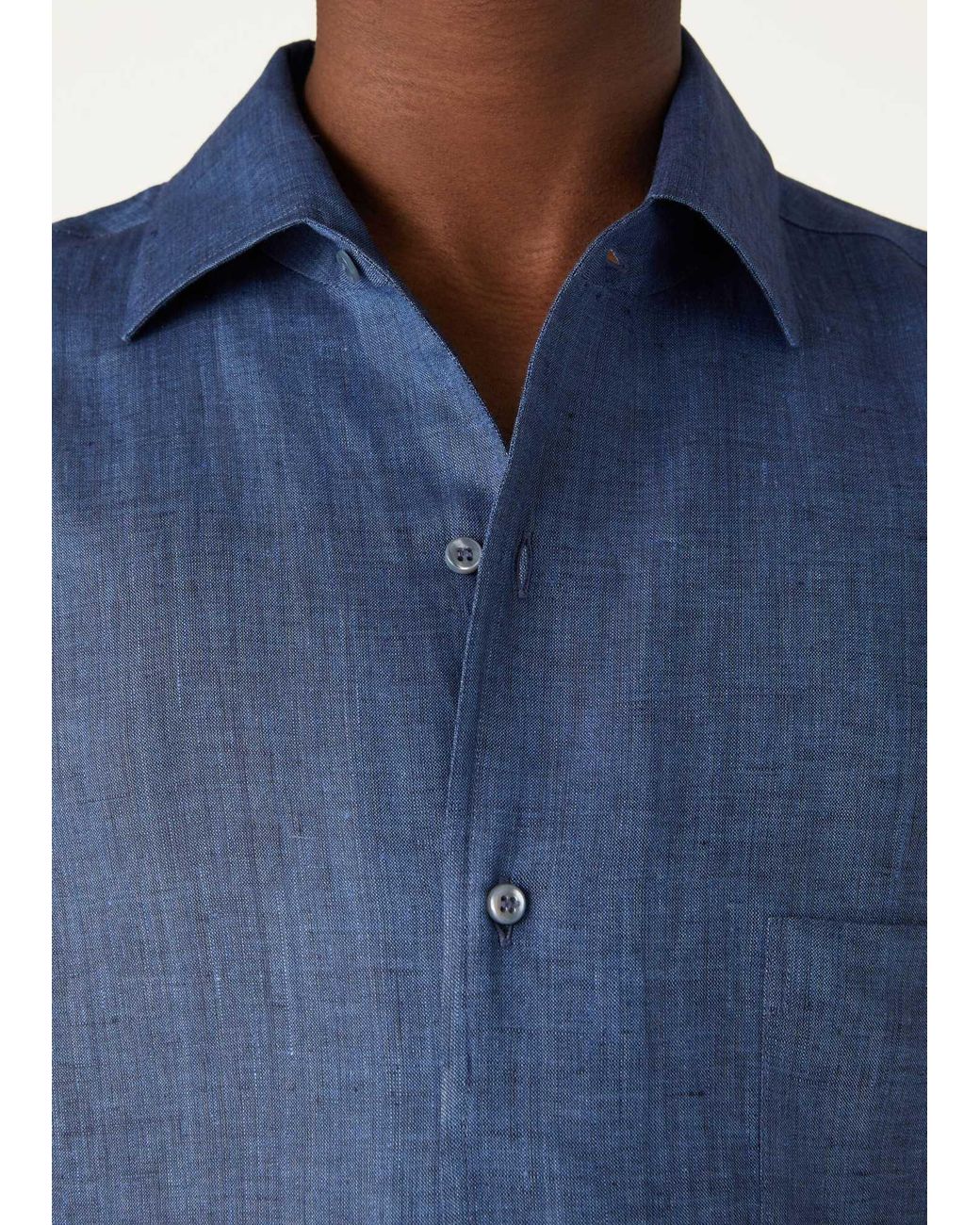 Loro Piana Blue André Long-Sleeved Shirt for men