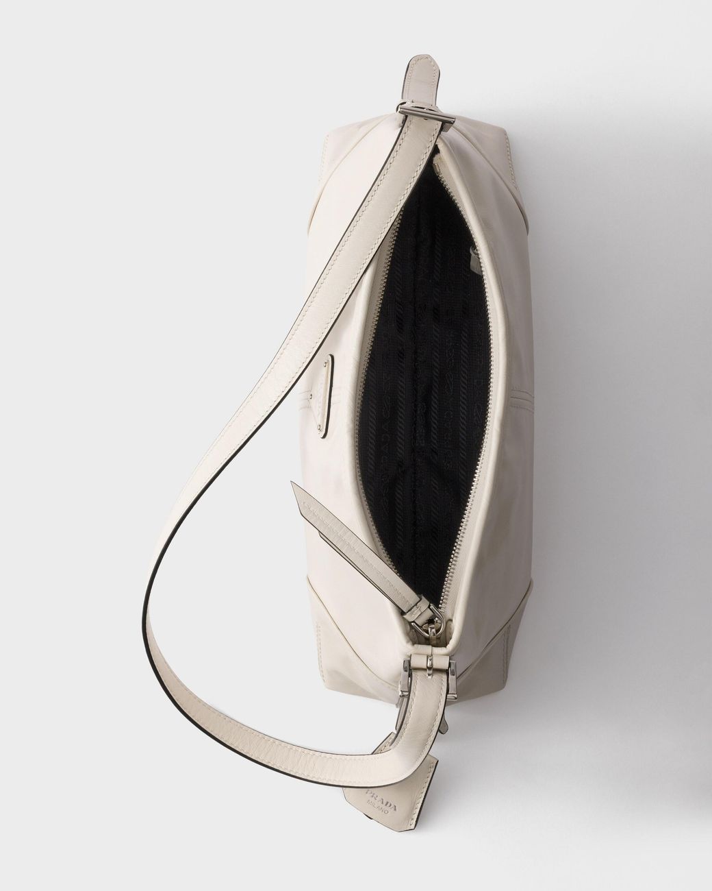 Prada Natural Aimèe Medium Leather Shoulder Bag