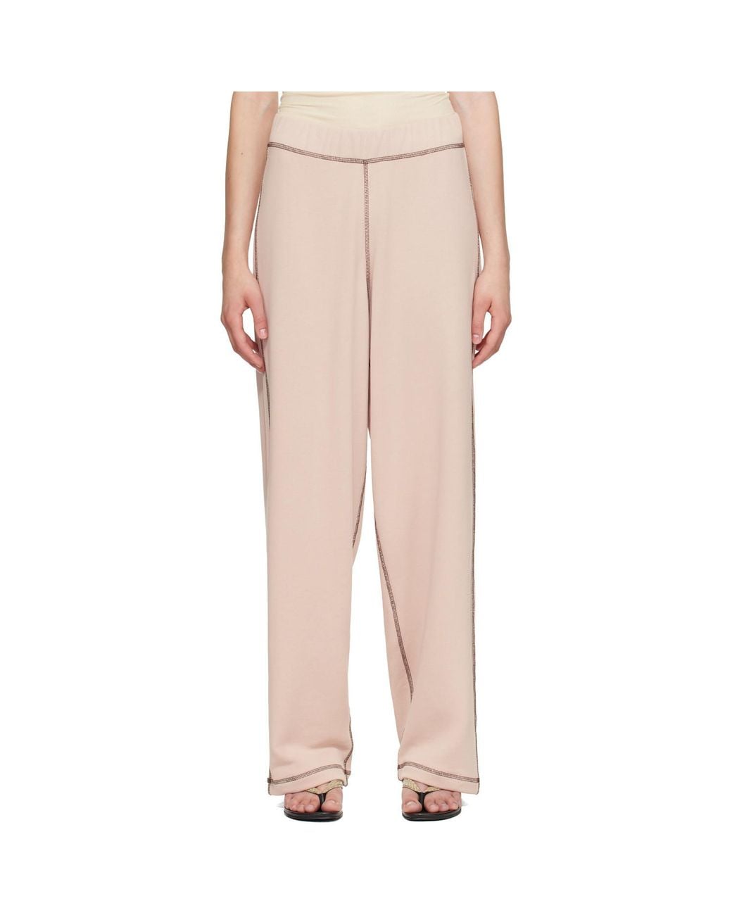 Baserange White Elastic-Waist Sweatpants