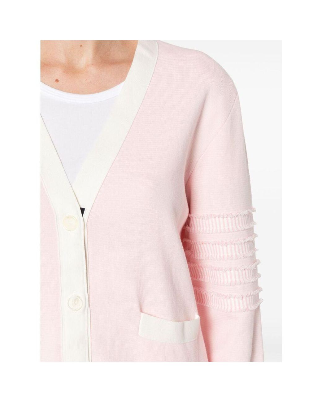 Thom Browne Pink 4-Bar Cardigan