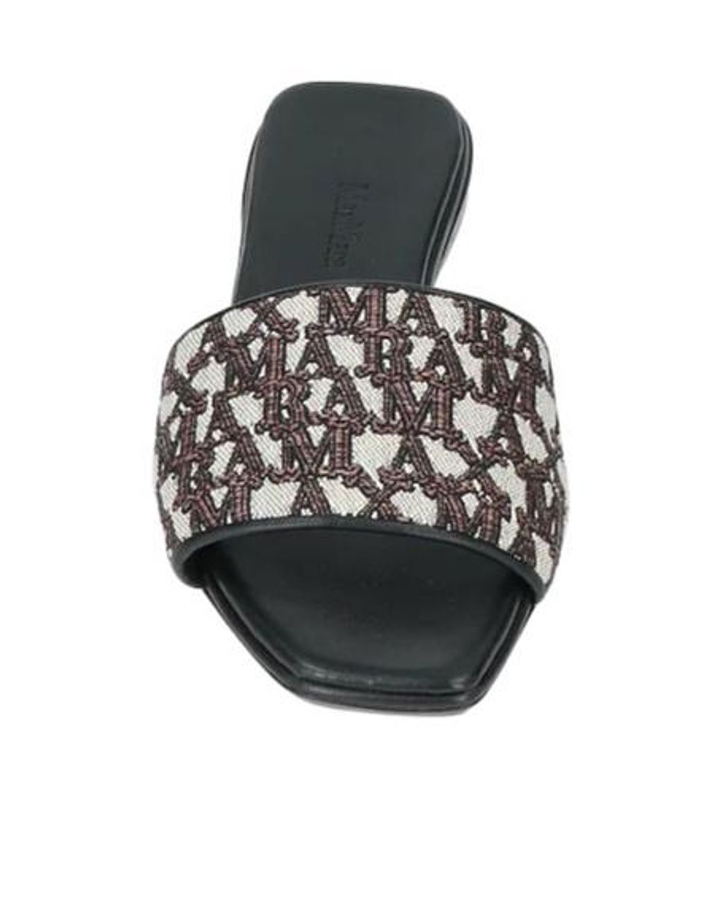 Max Mara White Logo-Print Sandals