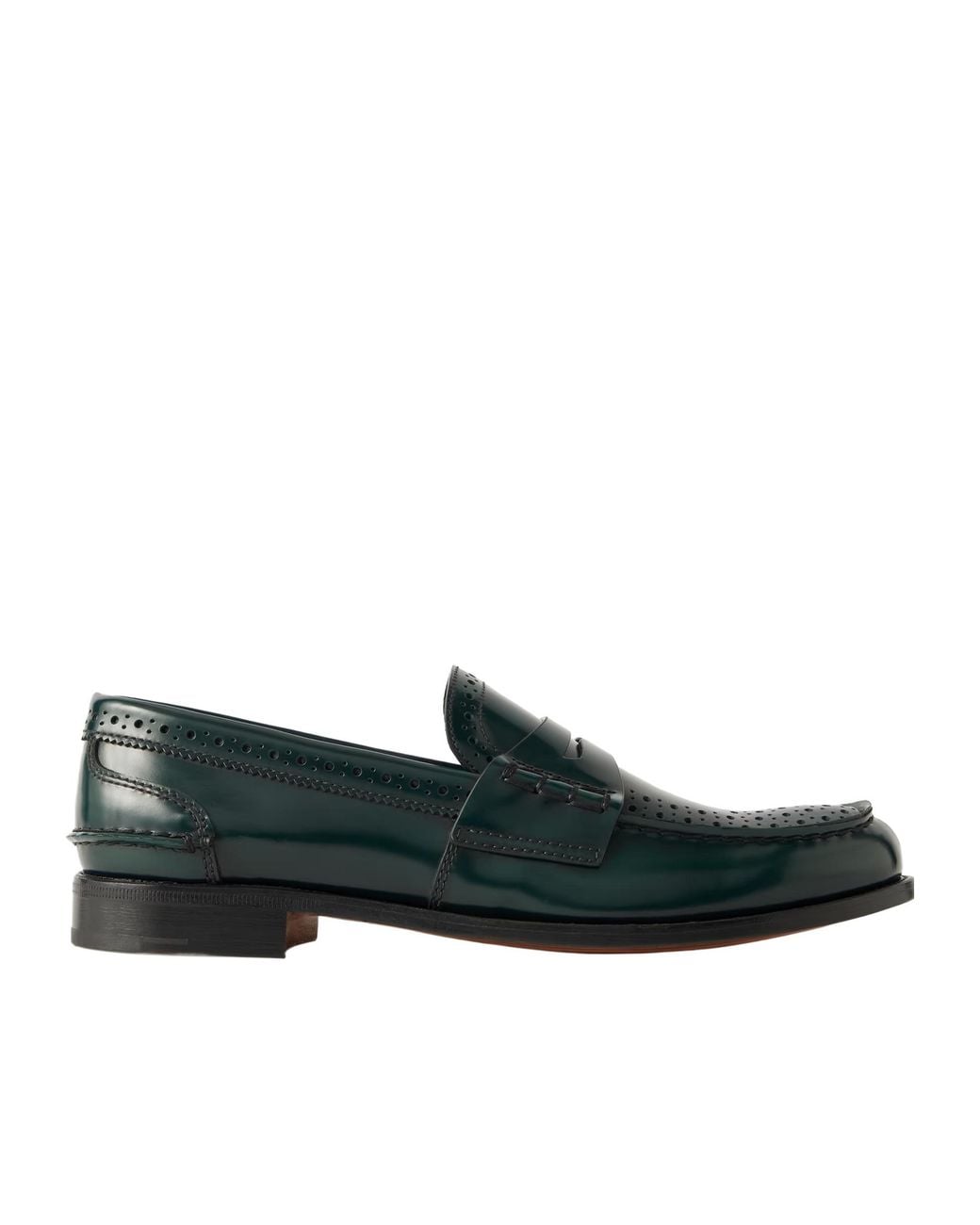 Church's Black Glossed-Leather Penny Loafers