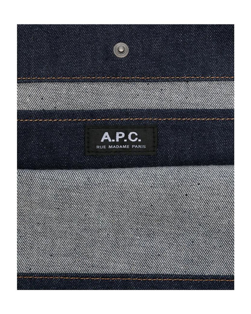 A.P.C. Blue Journal Satchel Bag