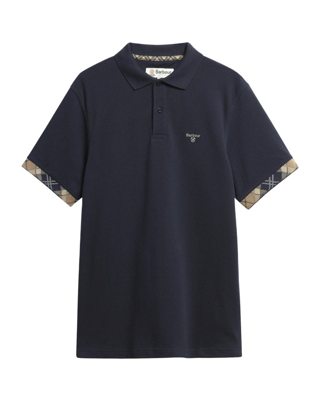 Barbour Blue Checked Polo Shirt for men