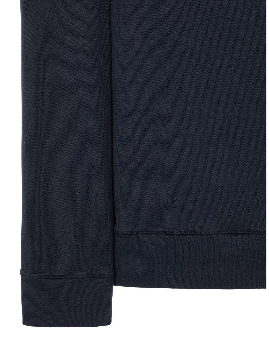 Stone Island Blue Compass Logo Patch Crewneck Sweatshirt for men