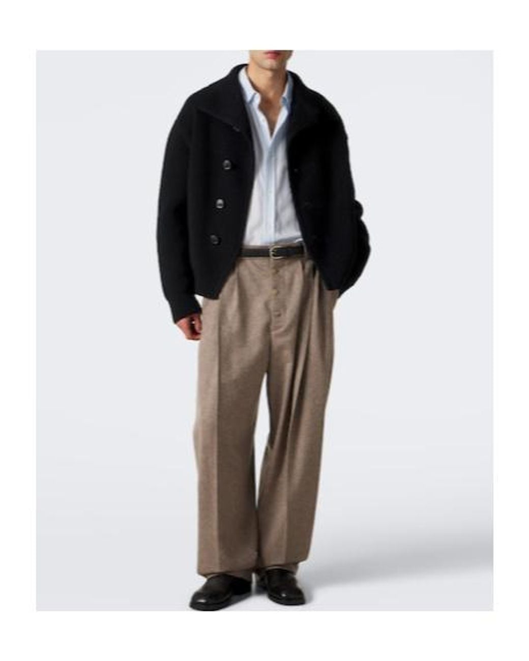 Jacquemus Brown Fernando Virgin Wool Barrel-Leg Pants for men