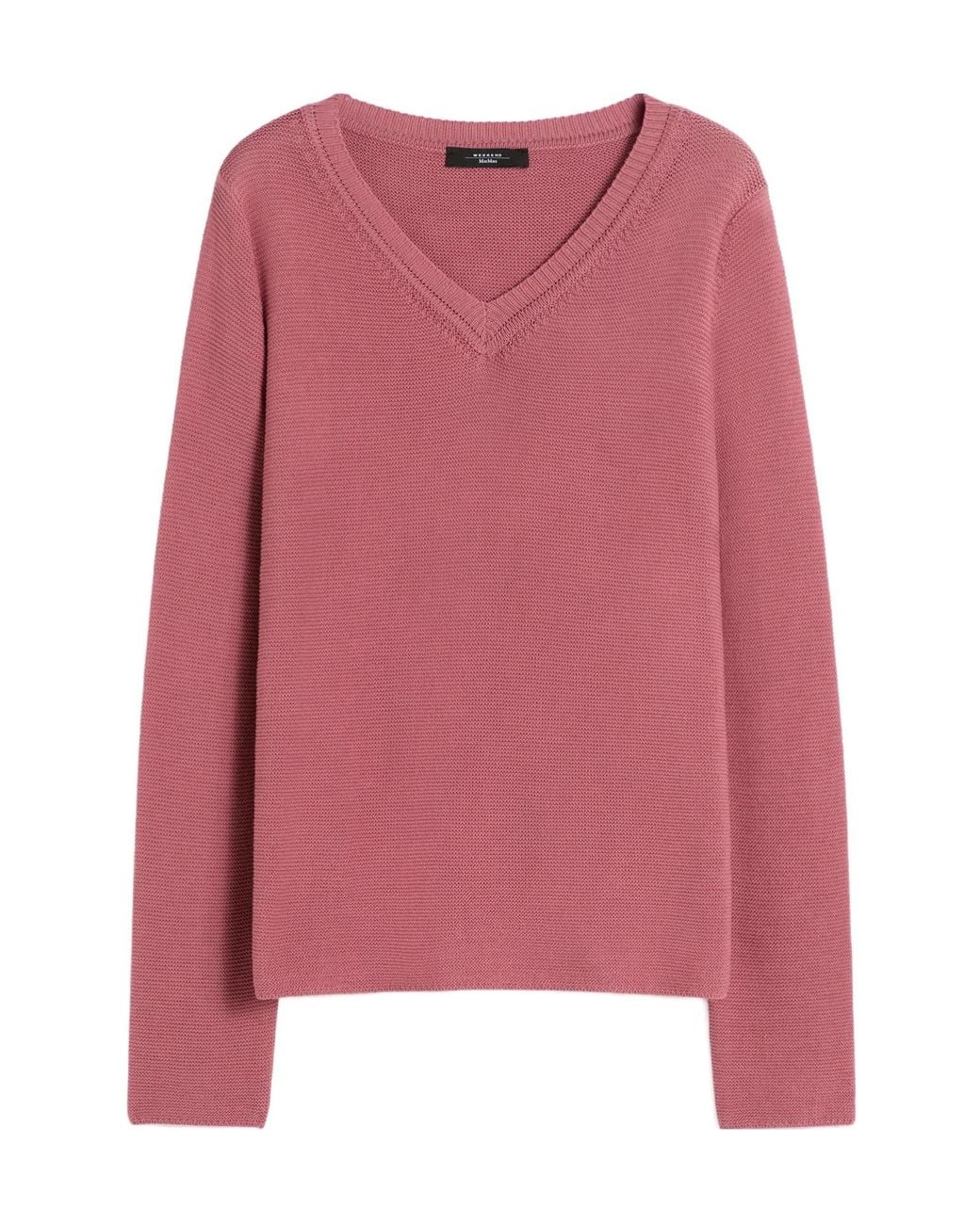 Weekend by Maxmara Pink Ago V-Neck Long-Sleeved Jumper