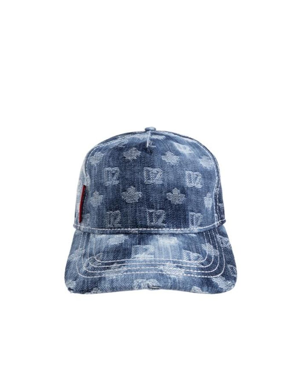 DSquared² Blue Monogram Denim Baseball Cap
