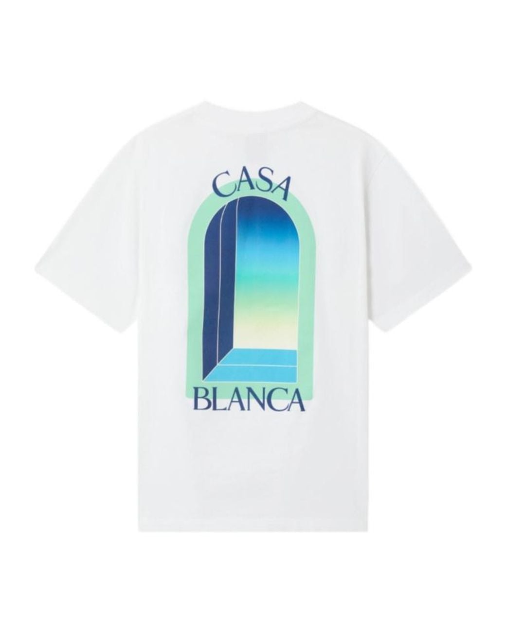 Casablanca White Gradient Arch Graphic T-Shirt for men