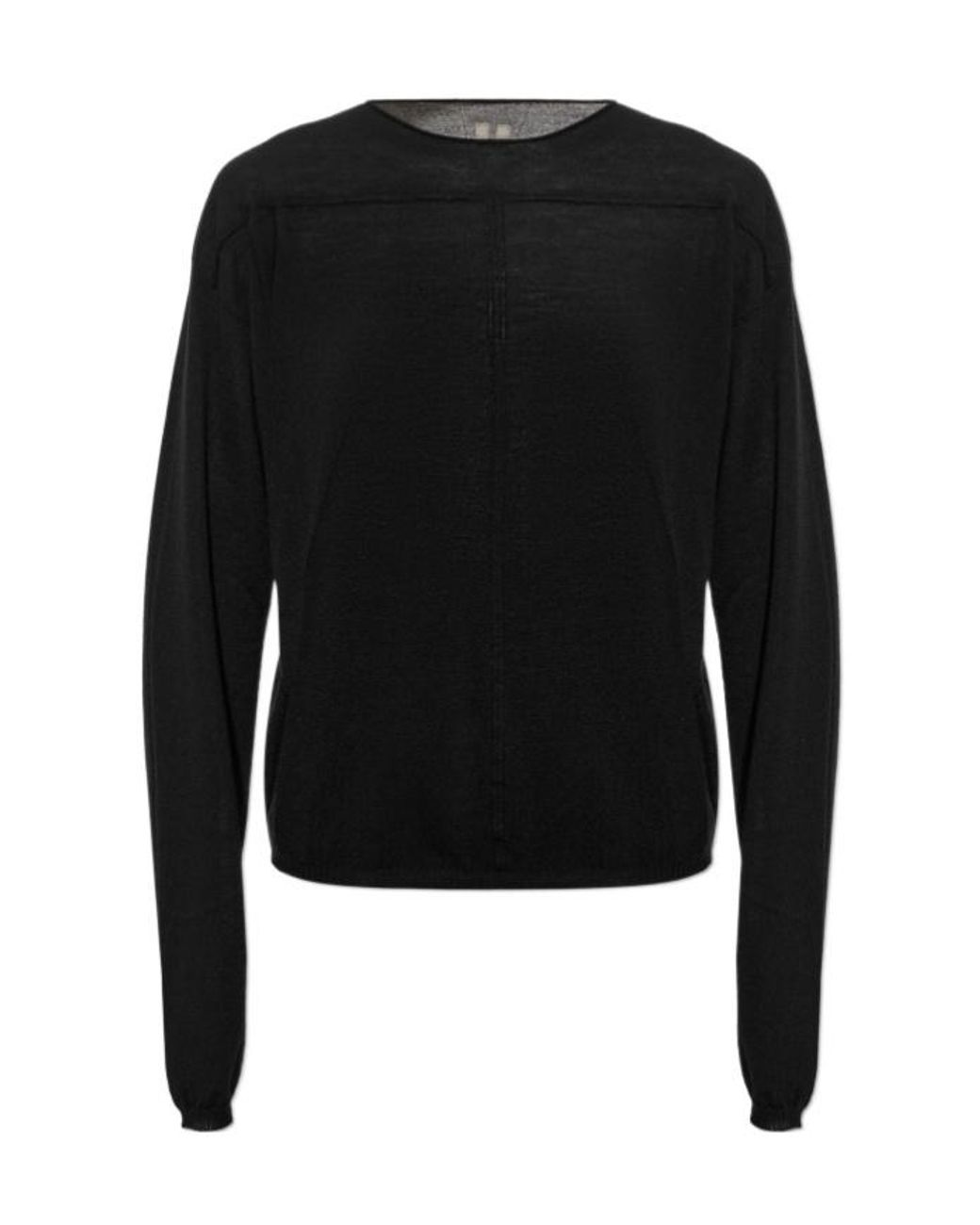 Rick Owens Black Crewneck Knitted Jumper
