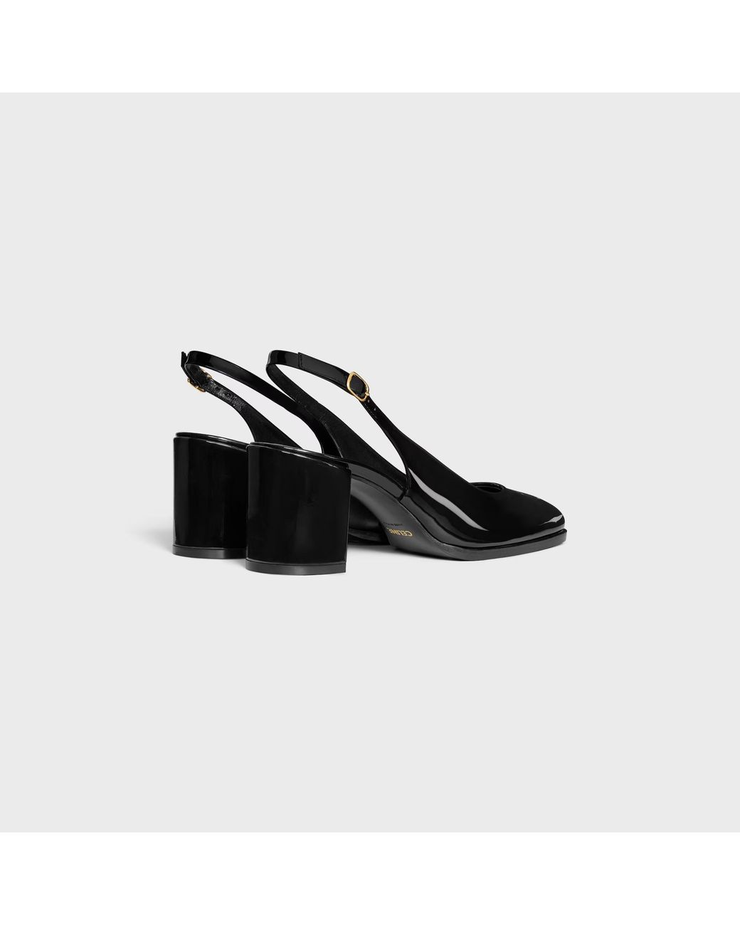 Céline Black Lily Perforated Triomphe Slingback