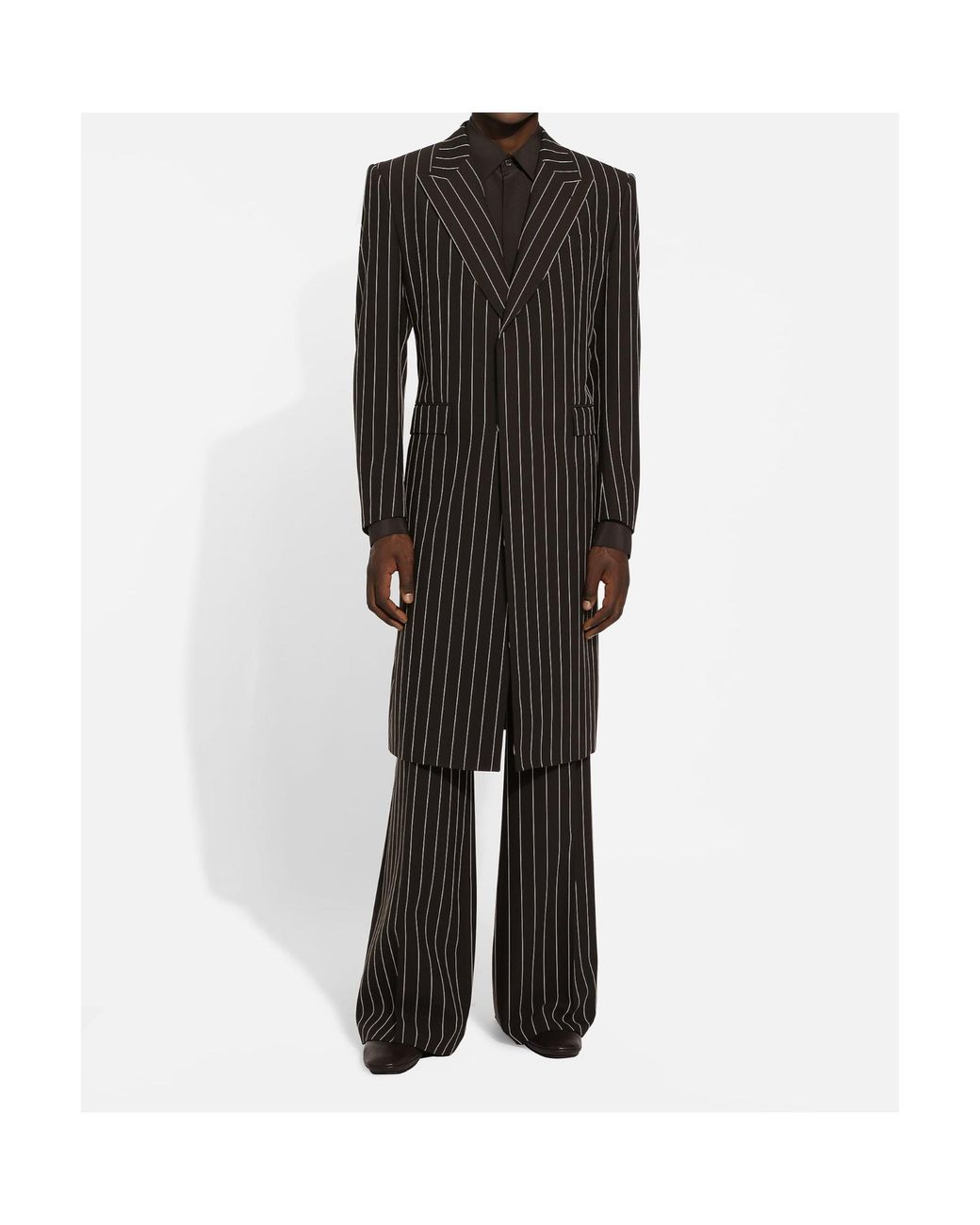 Dolce & Gabbana Brown Long-Sleeve Silk Shirt for men