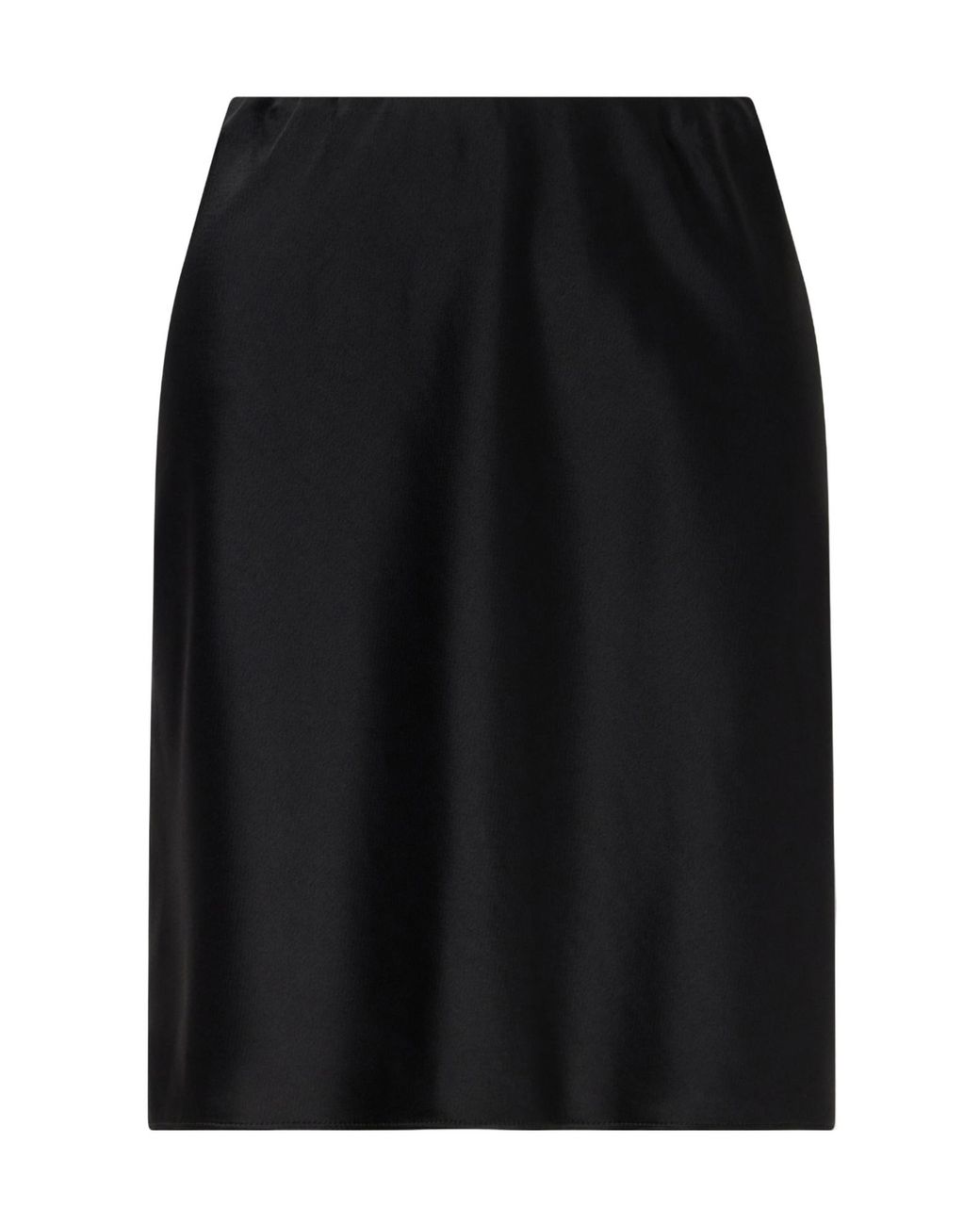 Leset Black Barb Satin Midi Skirt