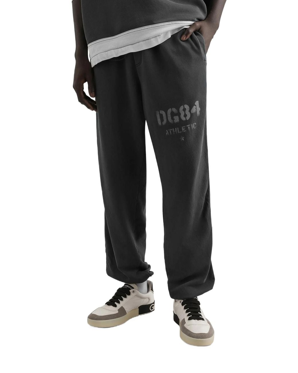 Dolce & Gabbana Black Dg84 Logo Joggers for men