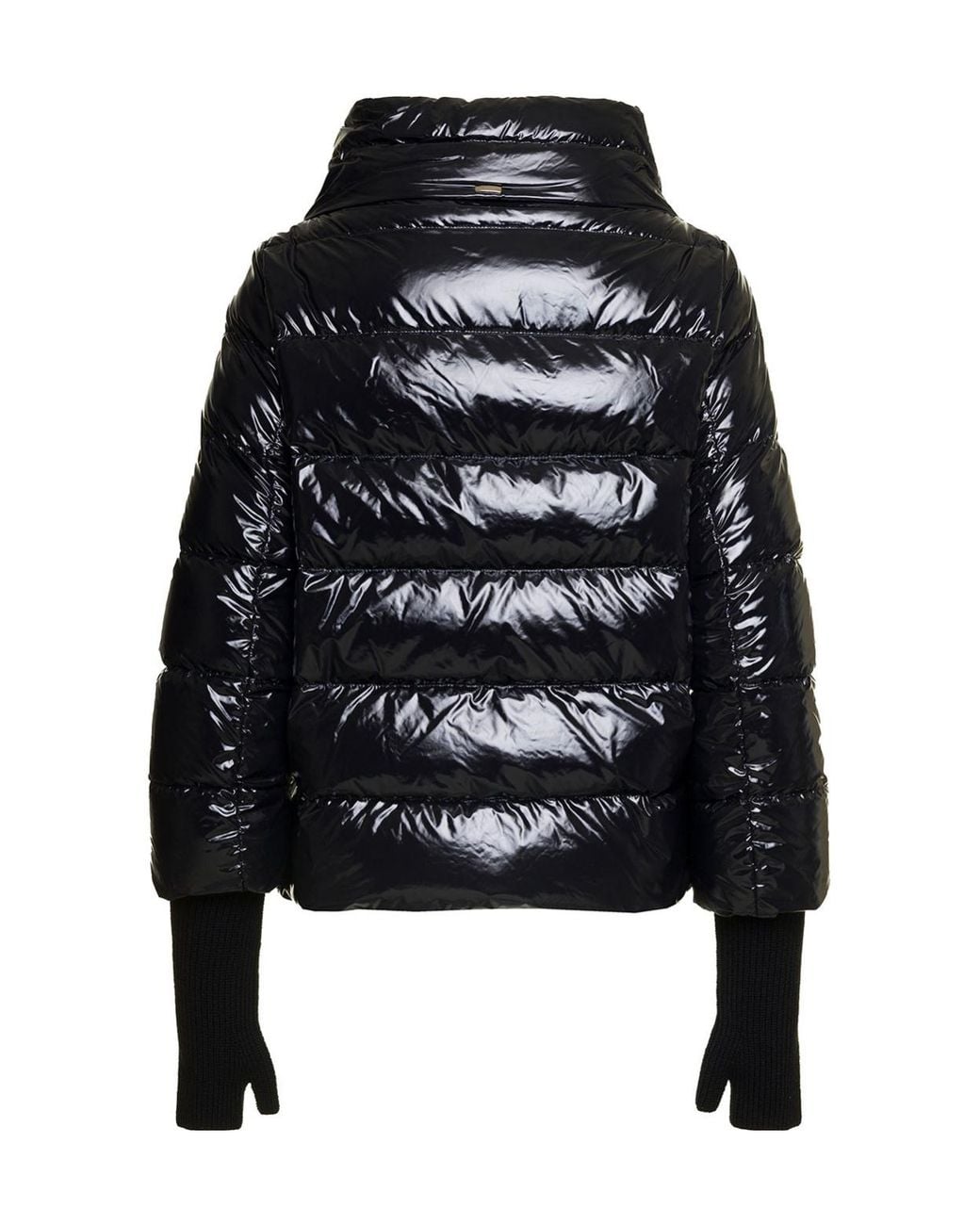 Herno Black Glove Detailed Down Jacket
