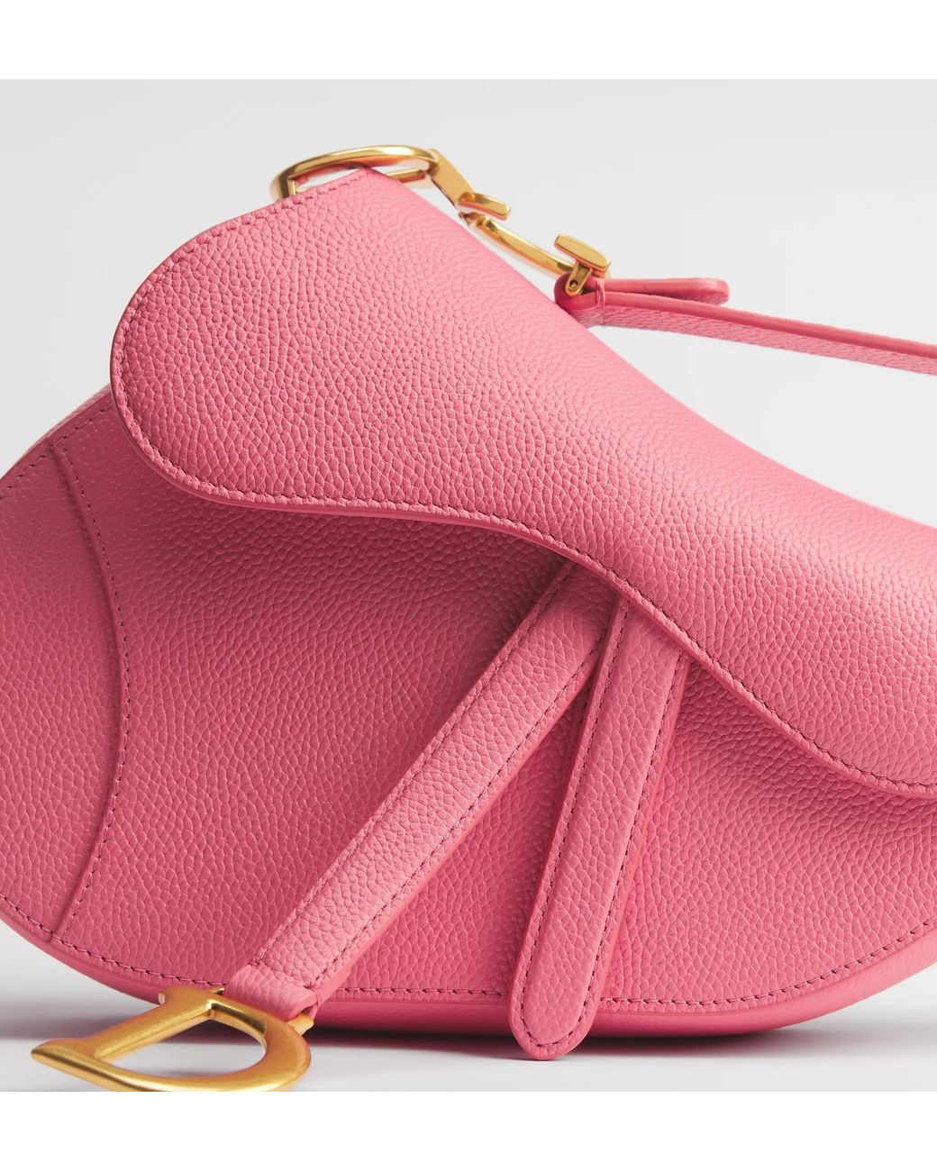 Dior Pink Small Saddle Bag With Strap