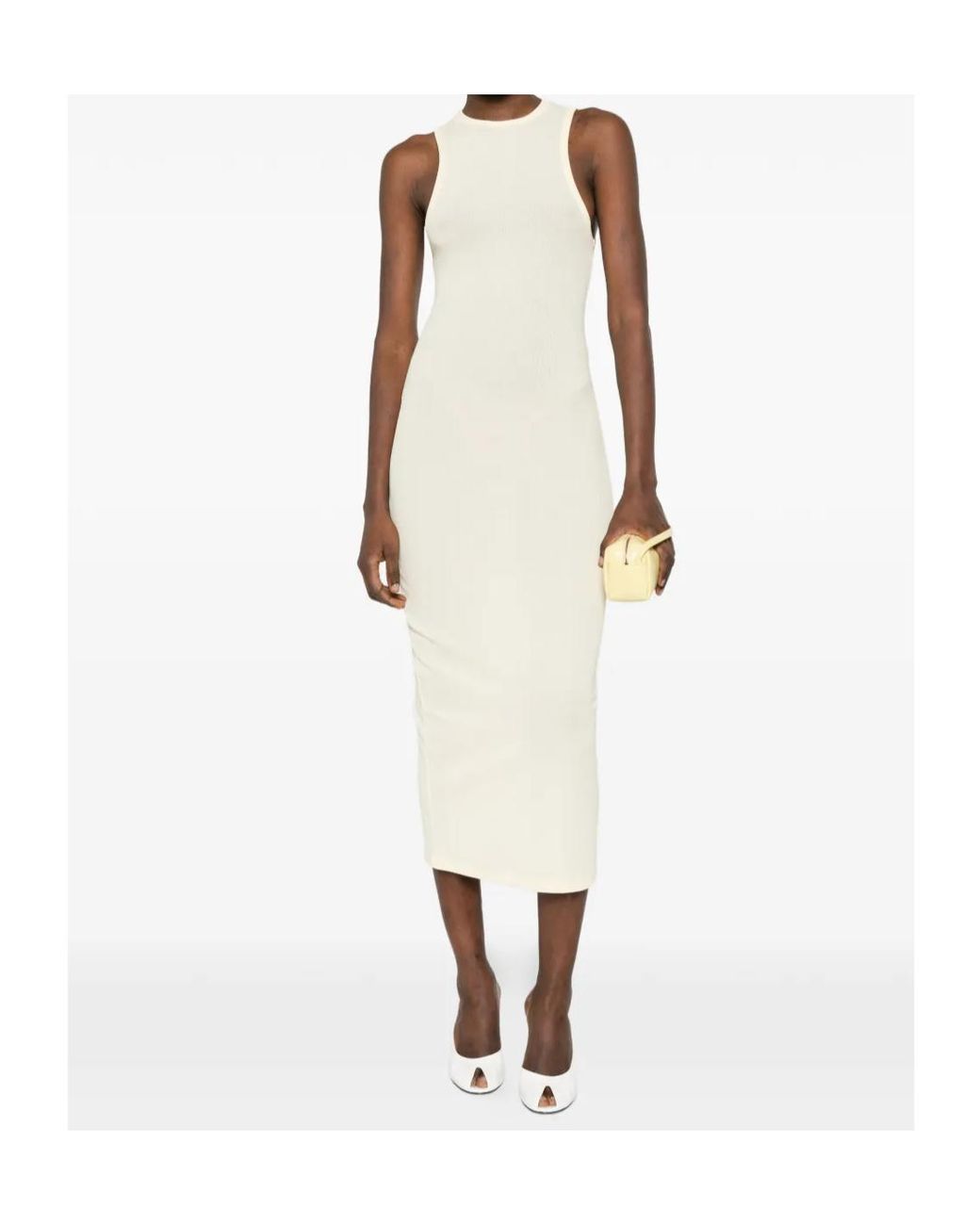 Wardrobe NYC White Racer Dress