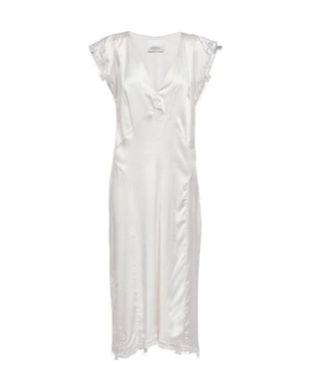 Isabel Marant White Jordina Silk-Blend Midi Dress