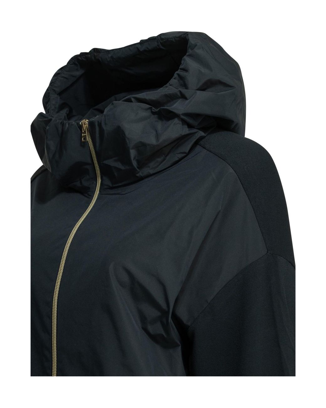 Herno Black Zip-Up Relaxed Fit Jacket
