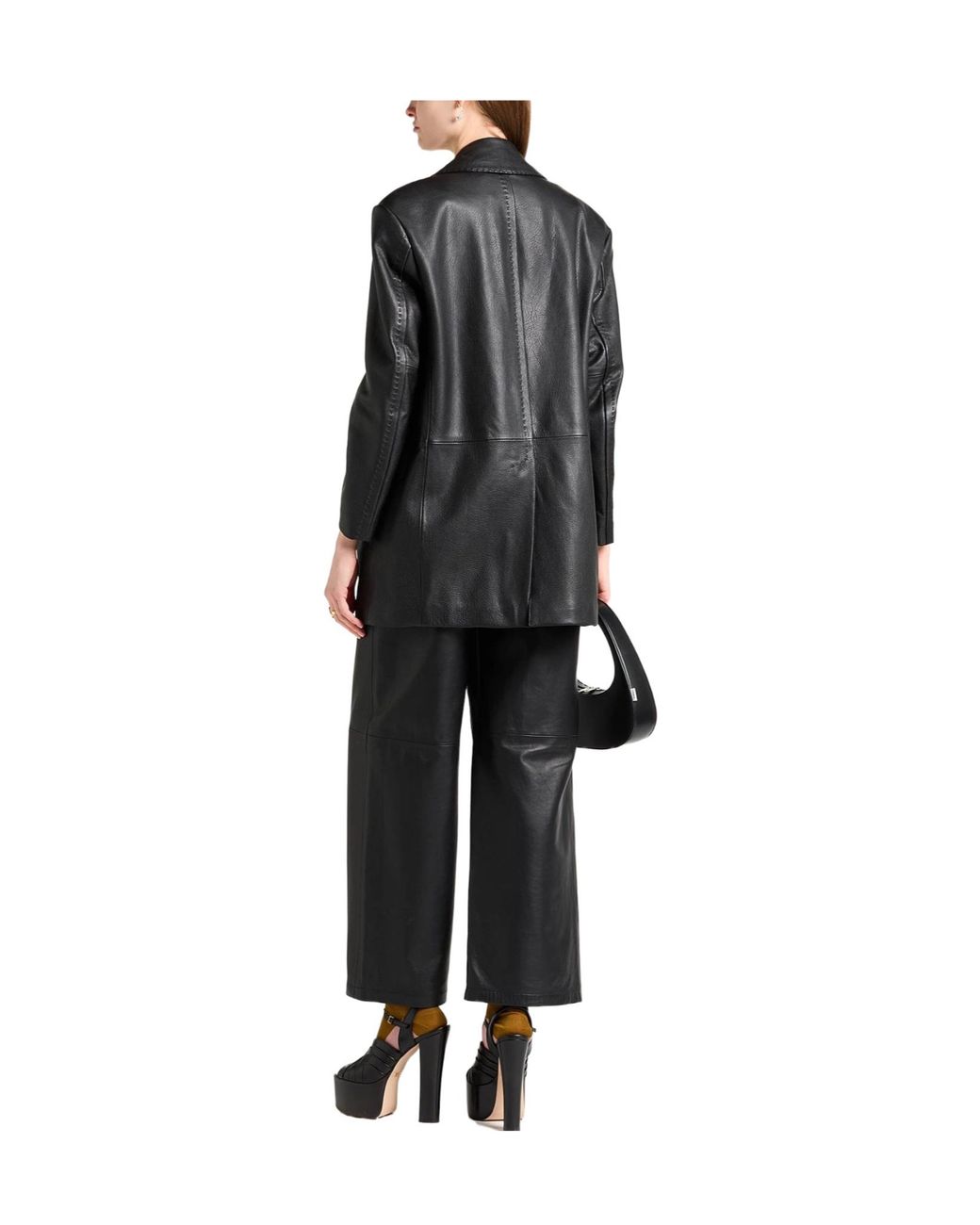 Max Mara Black Minimalist Single-Breasted Blazer