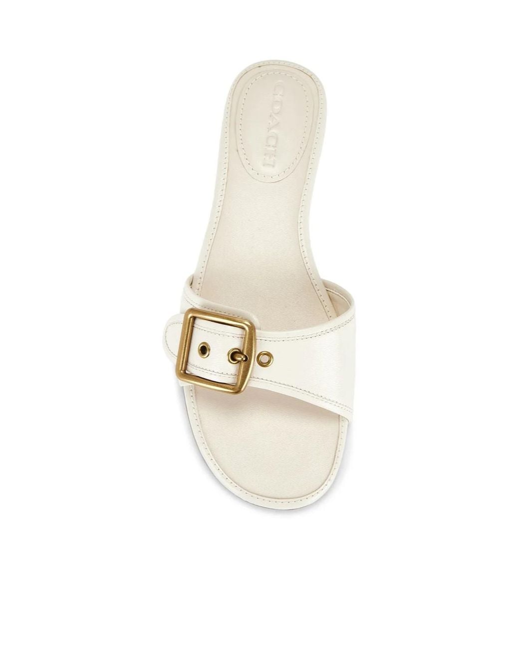 COACH Metallic Margot Flat Sandal