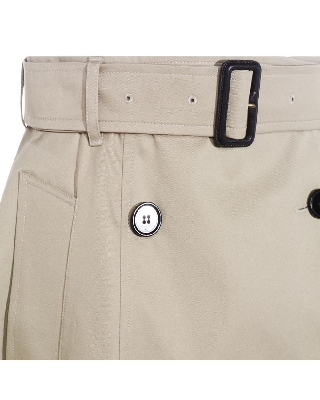 Burberry Natural Gabardine Trench Mini Skirt