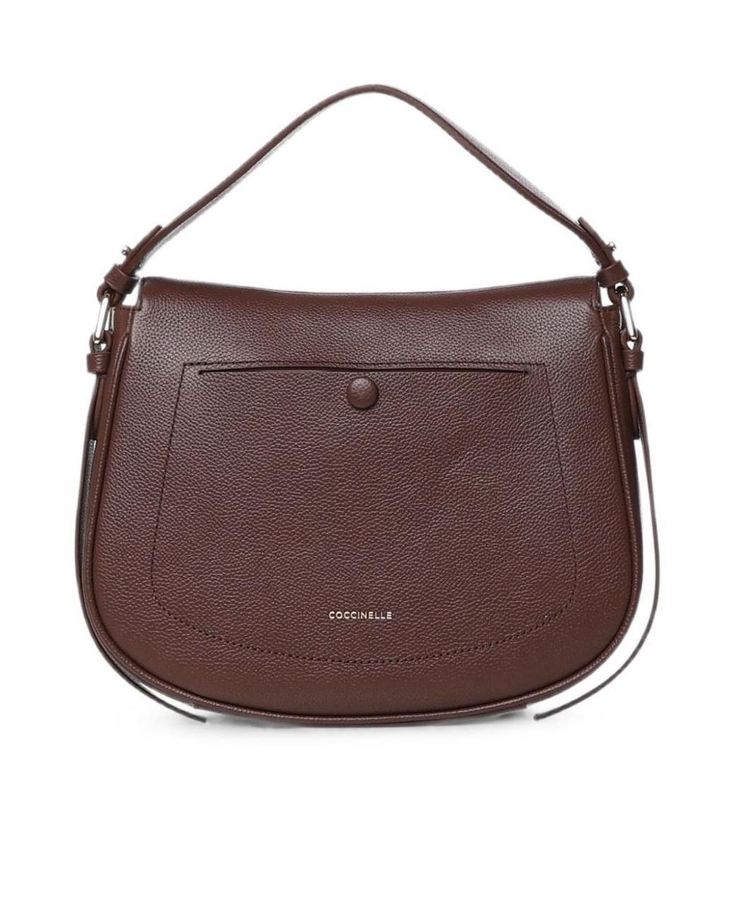 Coccinelle Brown Flap Buckle Shoulder Bag