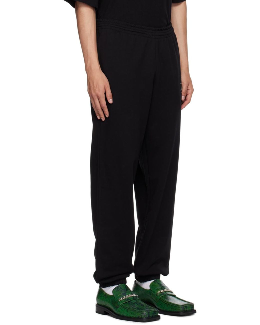 Martine Rose Black Elastic Waist Sweatpants for men