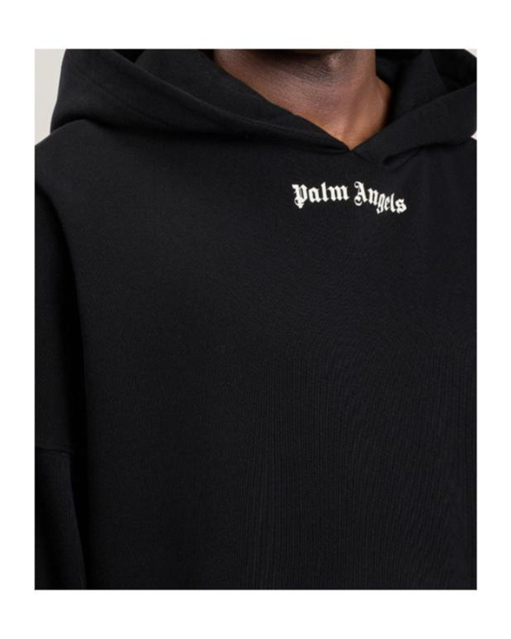 Palm Angels Black Classic Logo Oversized Hoodie for men