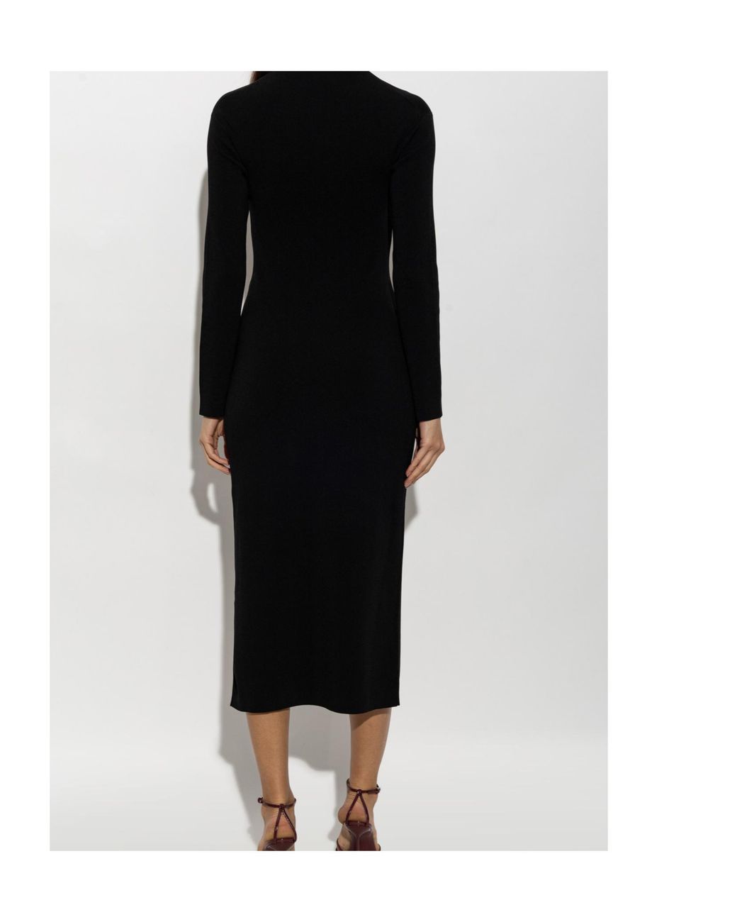 Cult Gaia Black Vera Ruched Midi Dress