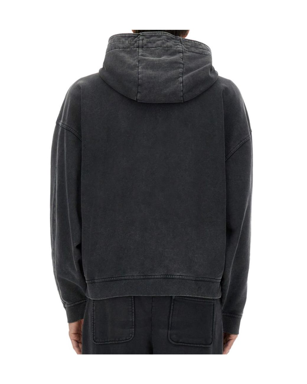 Boss Blue Hugo Logo Patch Zipped Hoodie for men