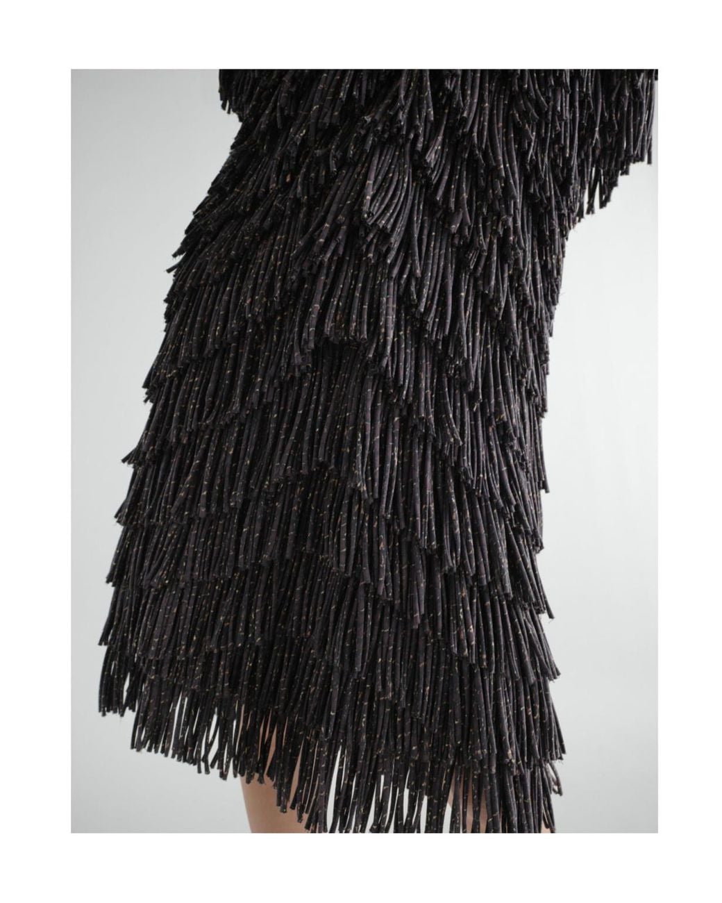 Lemaire Black Fringed Dress